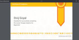 google analytics certification